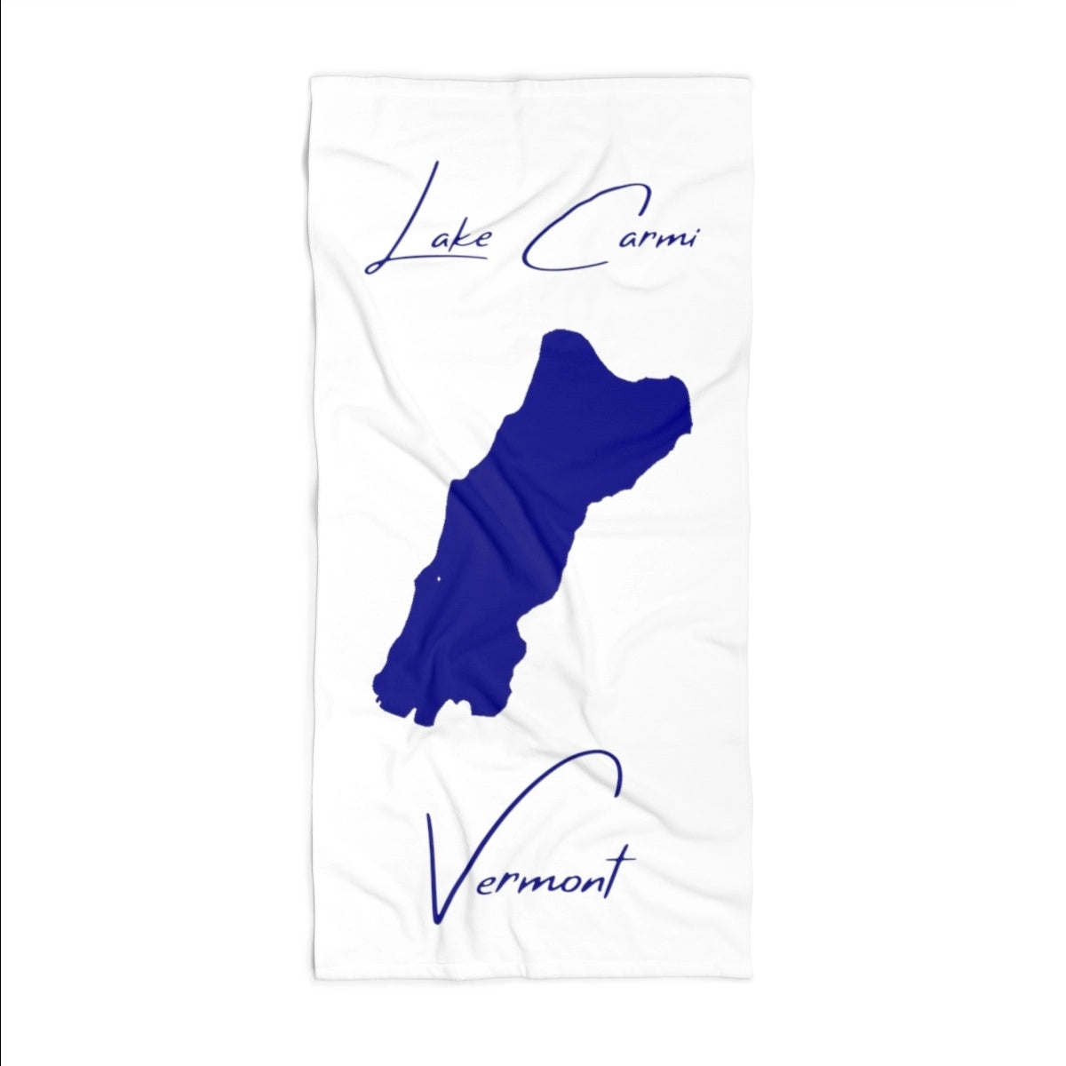 Vermont Lake Carmi Beach Towel front position view from front 36 x 72.webp