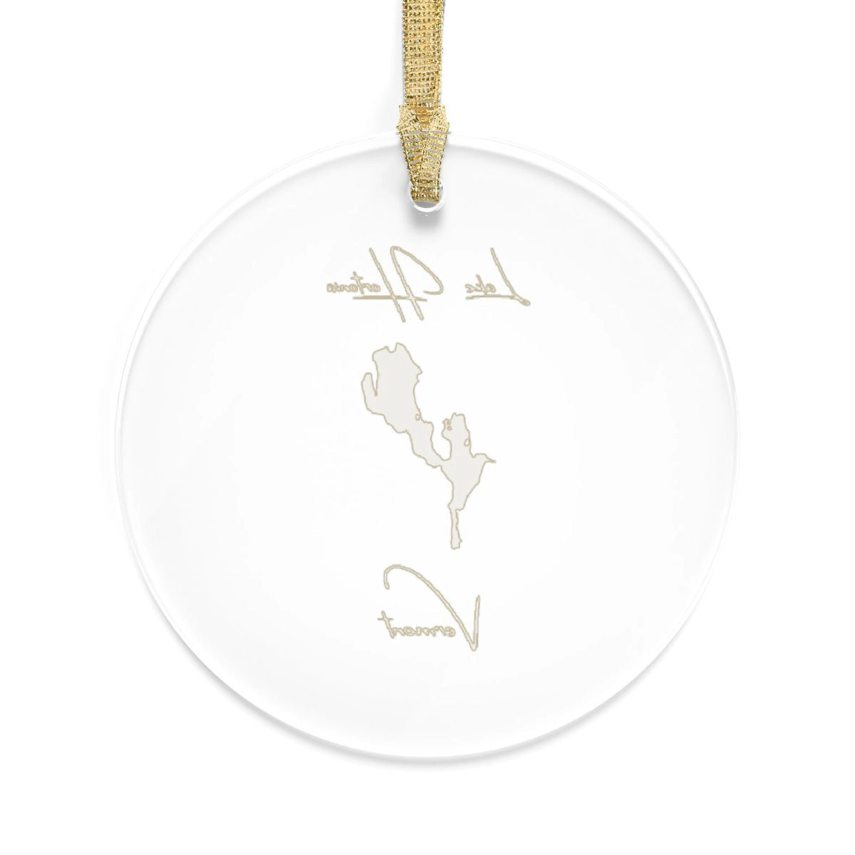 Vermont Lake Hortonia Tree Ornament other position view from back round.webp