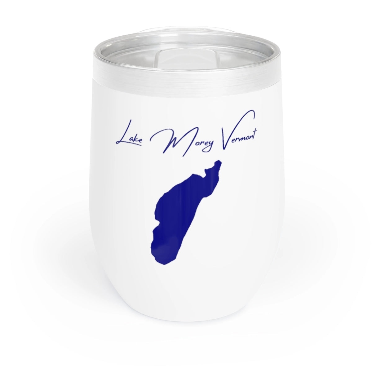 Vermont Lake Morey Wine Tumbler front position view from front white.webp