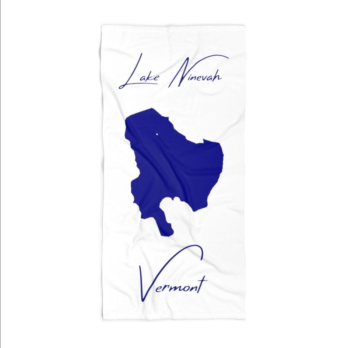 Vermont Lake Ninevah Beach Towel front position view from front 36 x 72.webp