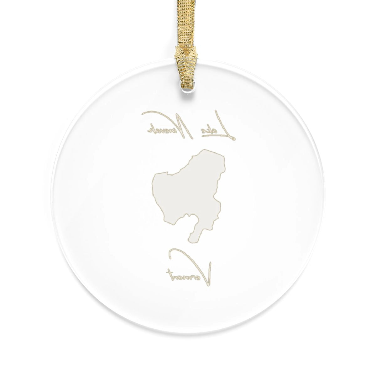 Vermont Lake Ninevah Tree Ornament other position view from back round.webp
