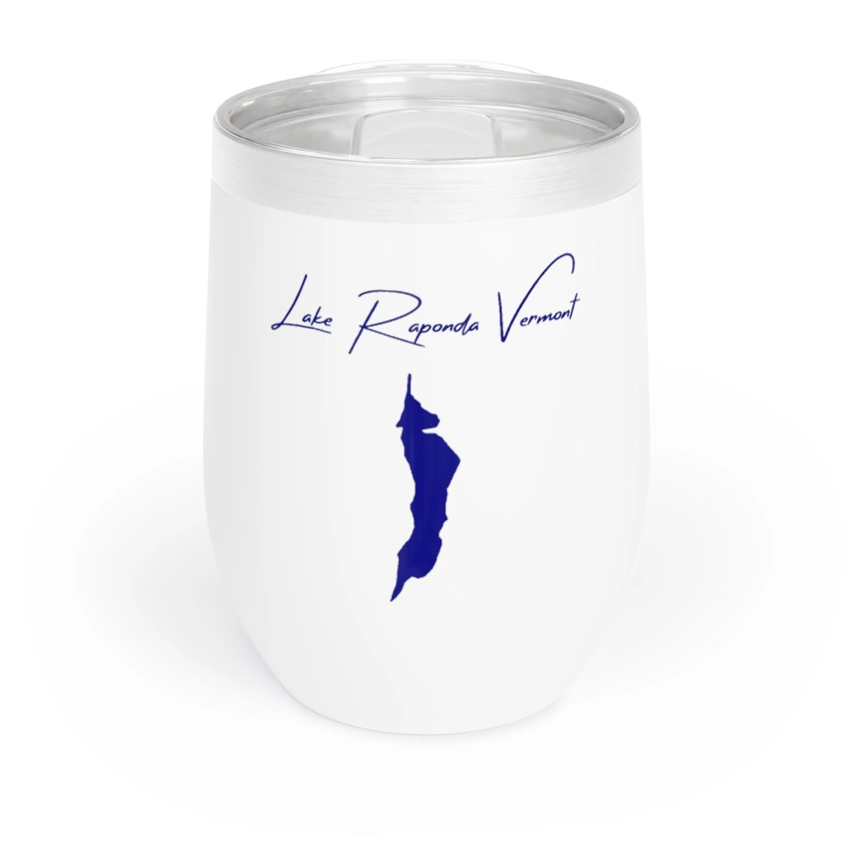 Vermont Lake Raponda Wine Tumbler front position view from front white.webp