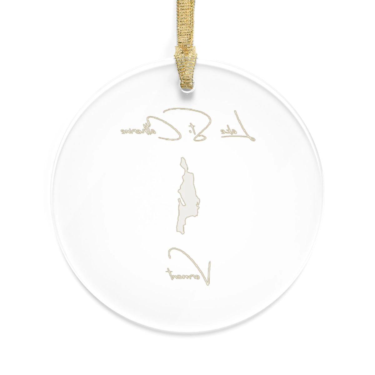 Vermont Lake St. Catherine Tree Ornament other position view from back round.webp