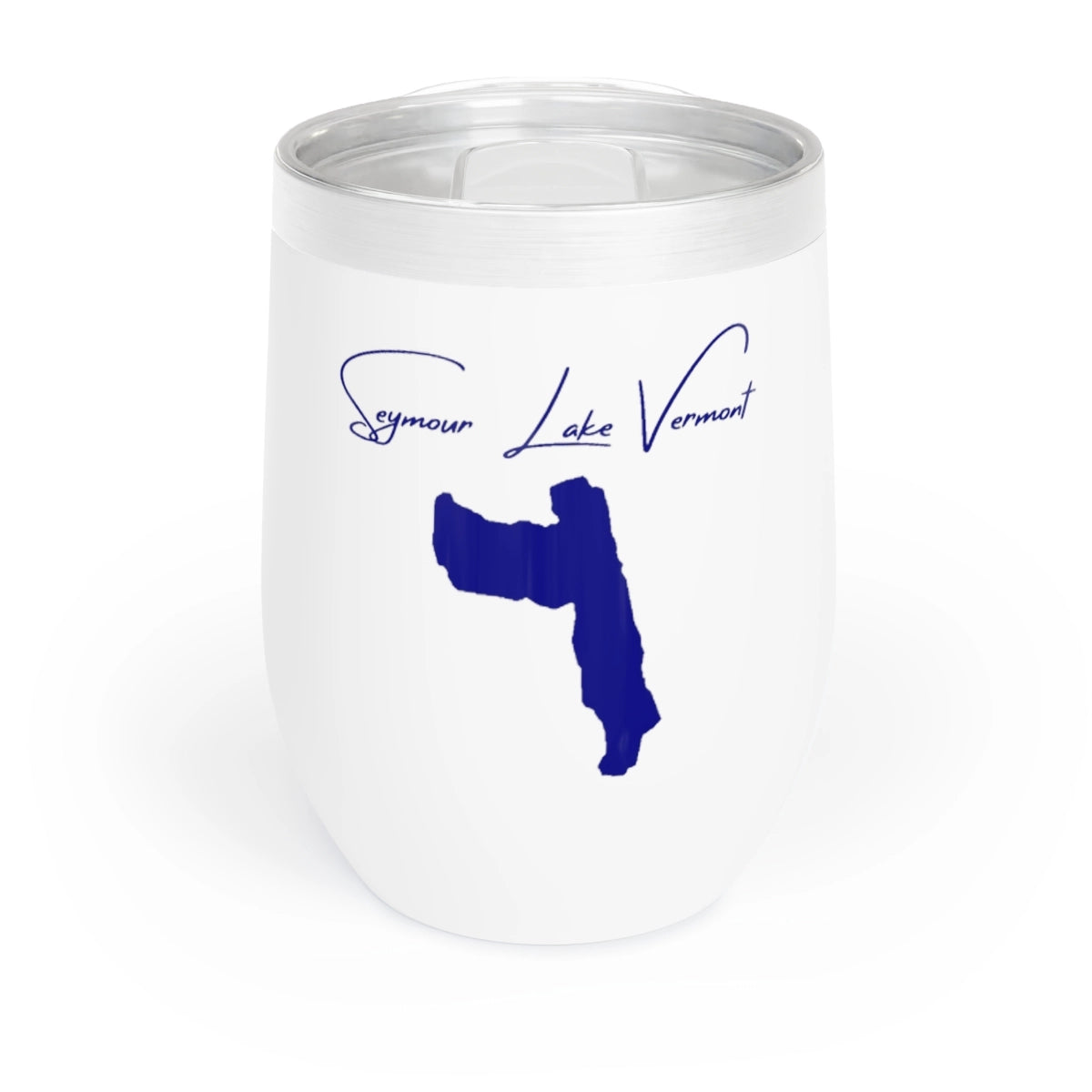 Vermont Seymour Lake Wine Tumbler front position view from front white.webp