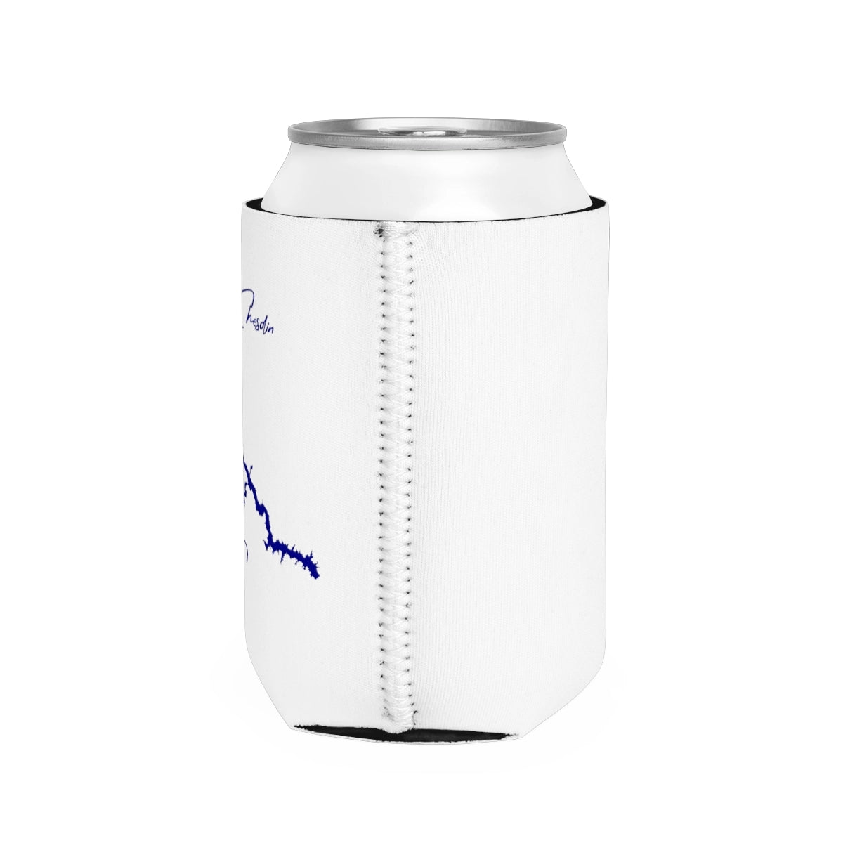 Virginia Lake Chesdin Can Koozie all position view from right white.webp
