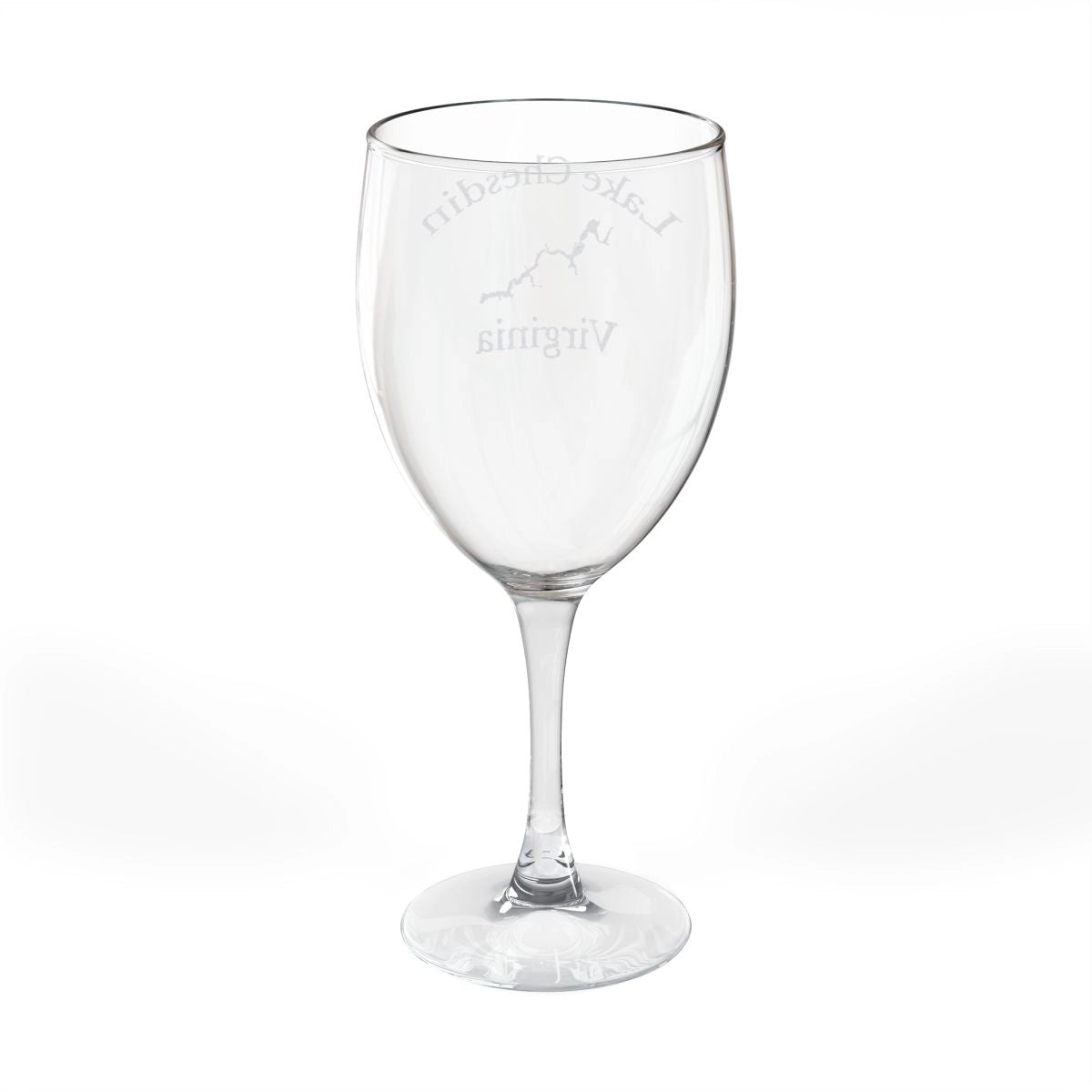 Virginia Lake Chesdin Engraved Wine Glass other position view from back 10.5oz.webp