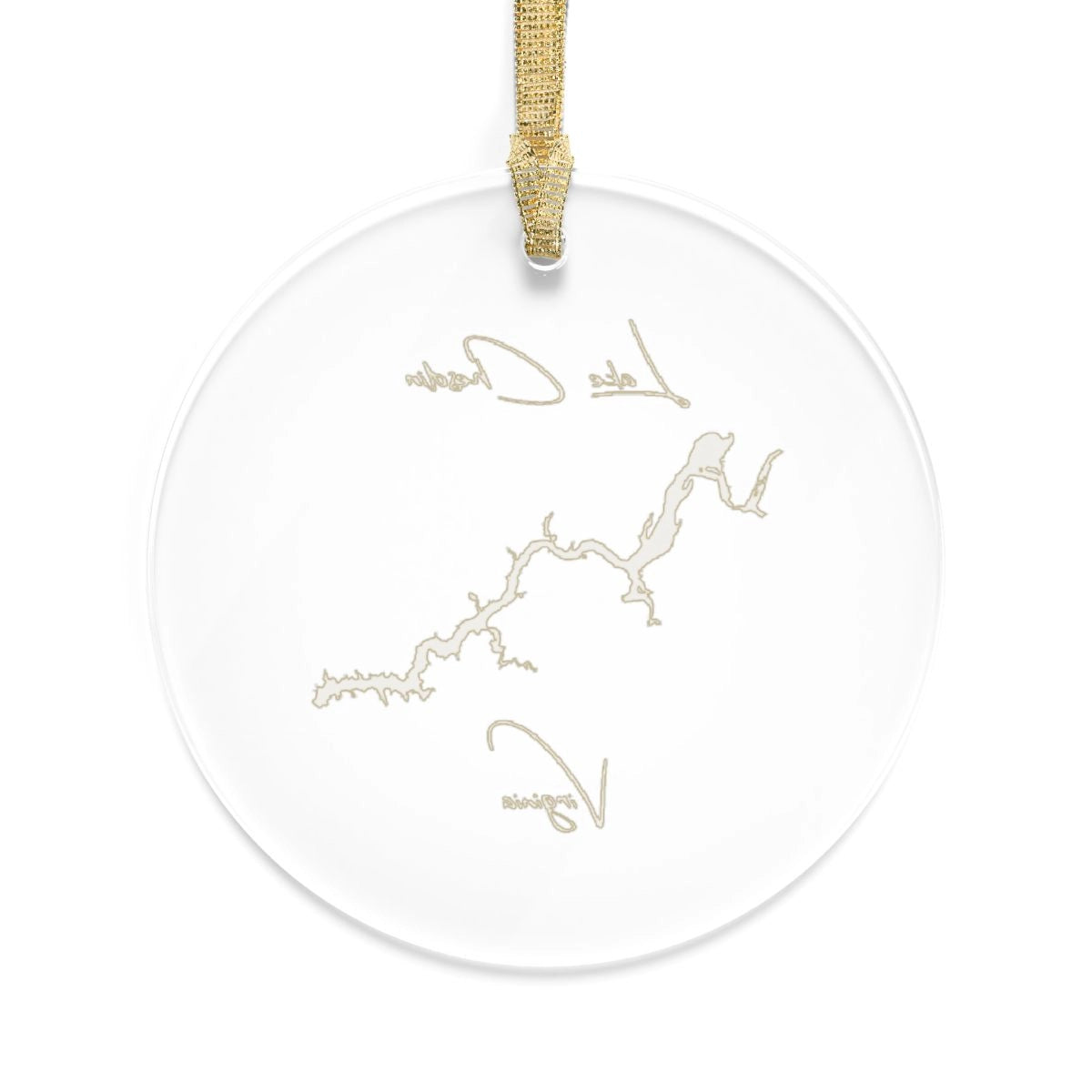 Virginia Lake Chesdin Tree Ornament other position view from back round.webp