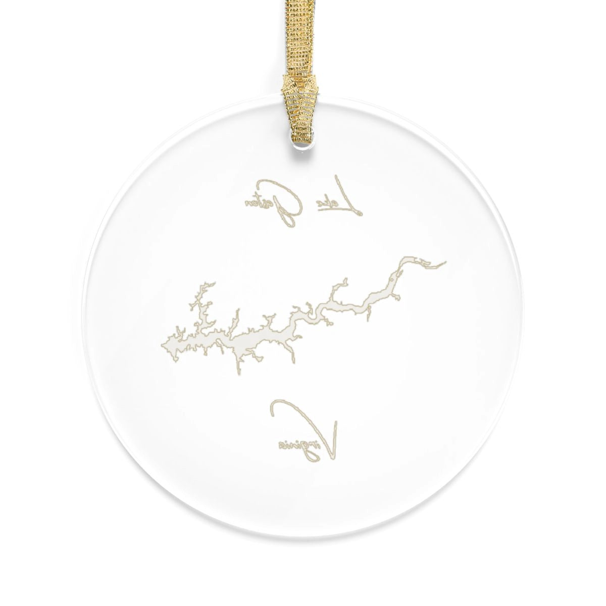 Virginia Lake Gaston Tree Ornament other position view from back round.webp