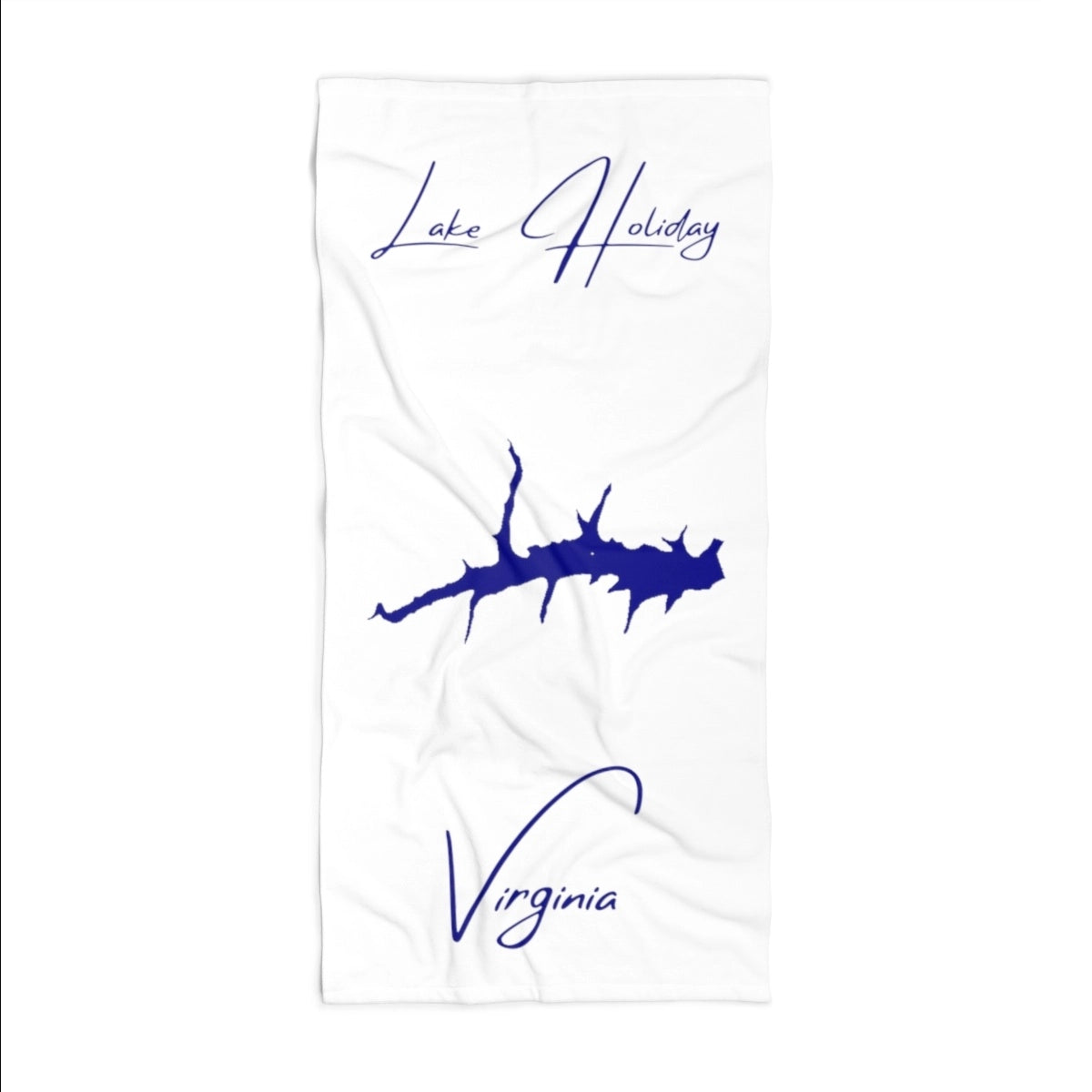 Virginia Lake Holiday Beach Towel front position view from front 36 x 72.webp