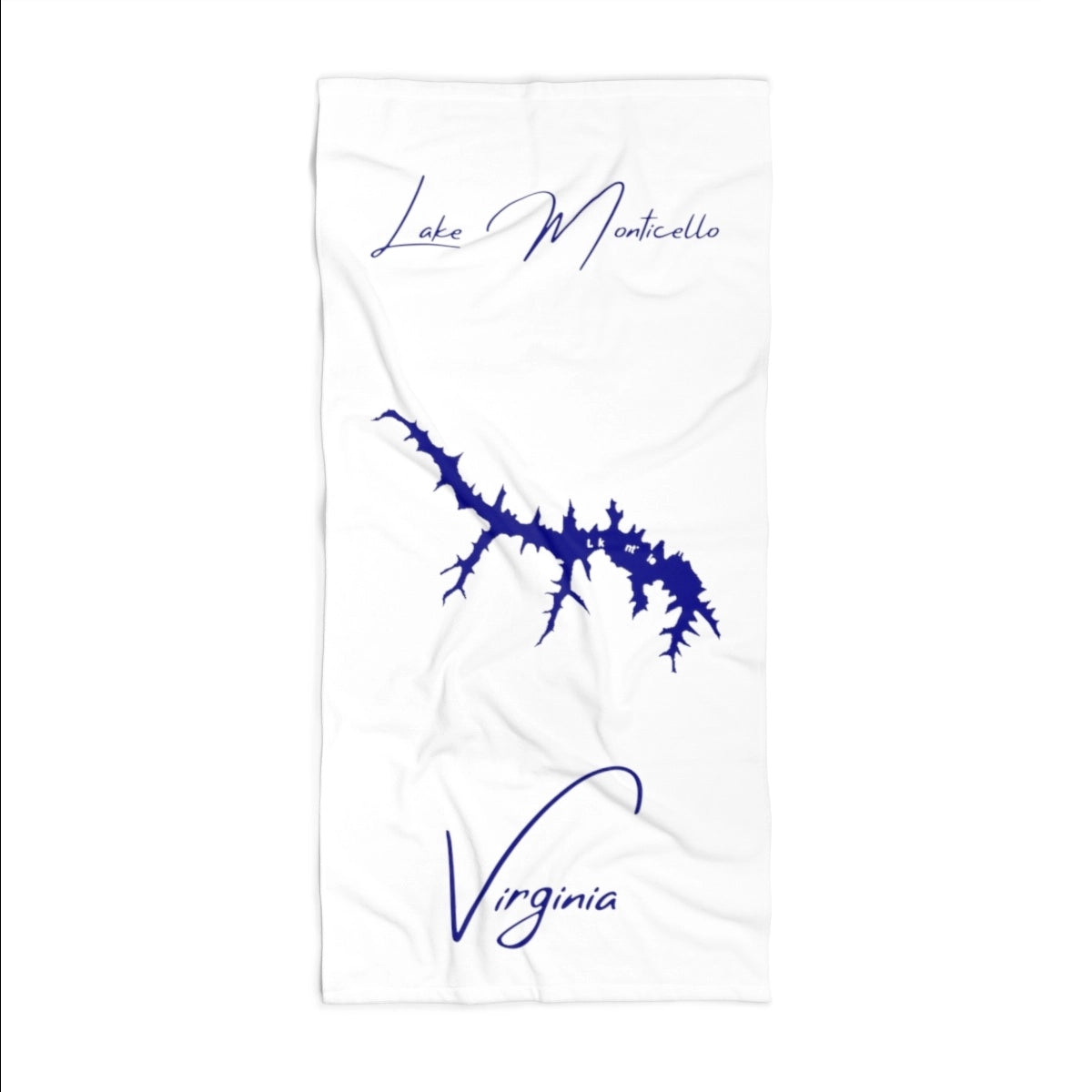 Virginia Lake Monticello Beach Towel front position view from front 36 x 72.webp