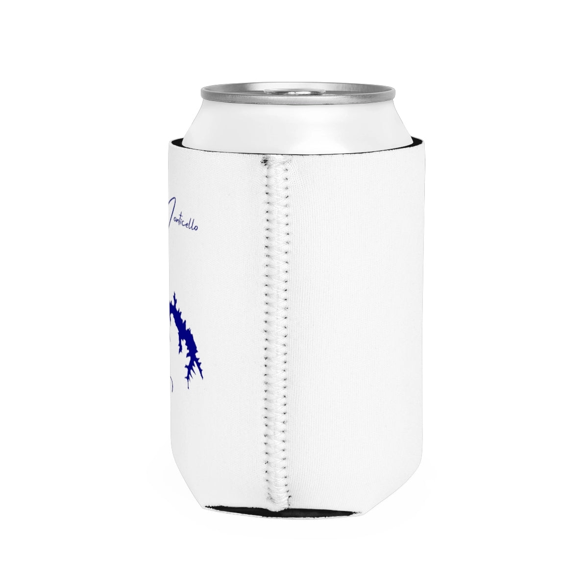 Virginia Lake Monticello Can Koozie all position view from right white.webp