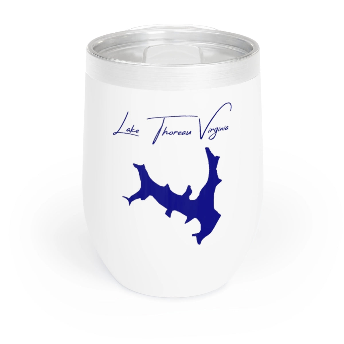 Virginia Lake Thoreau Wine Tumbler front position view from front white.webp