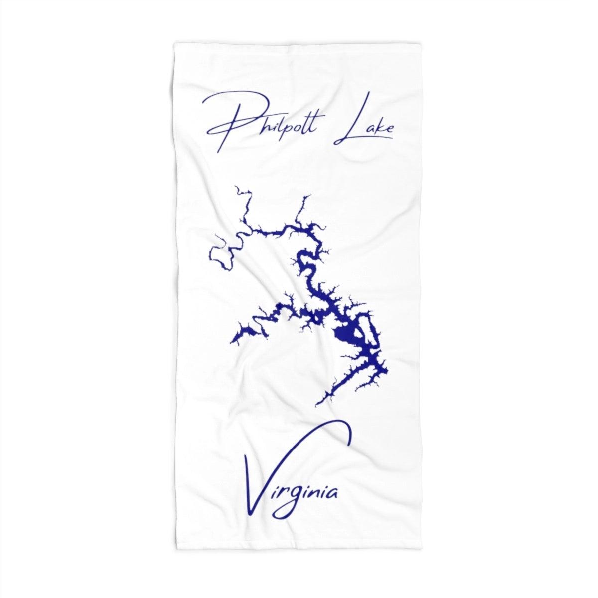 Virginia Philpott Lake Beach Towel front position view from front 36 x 72.webp