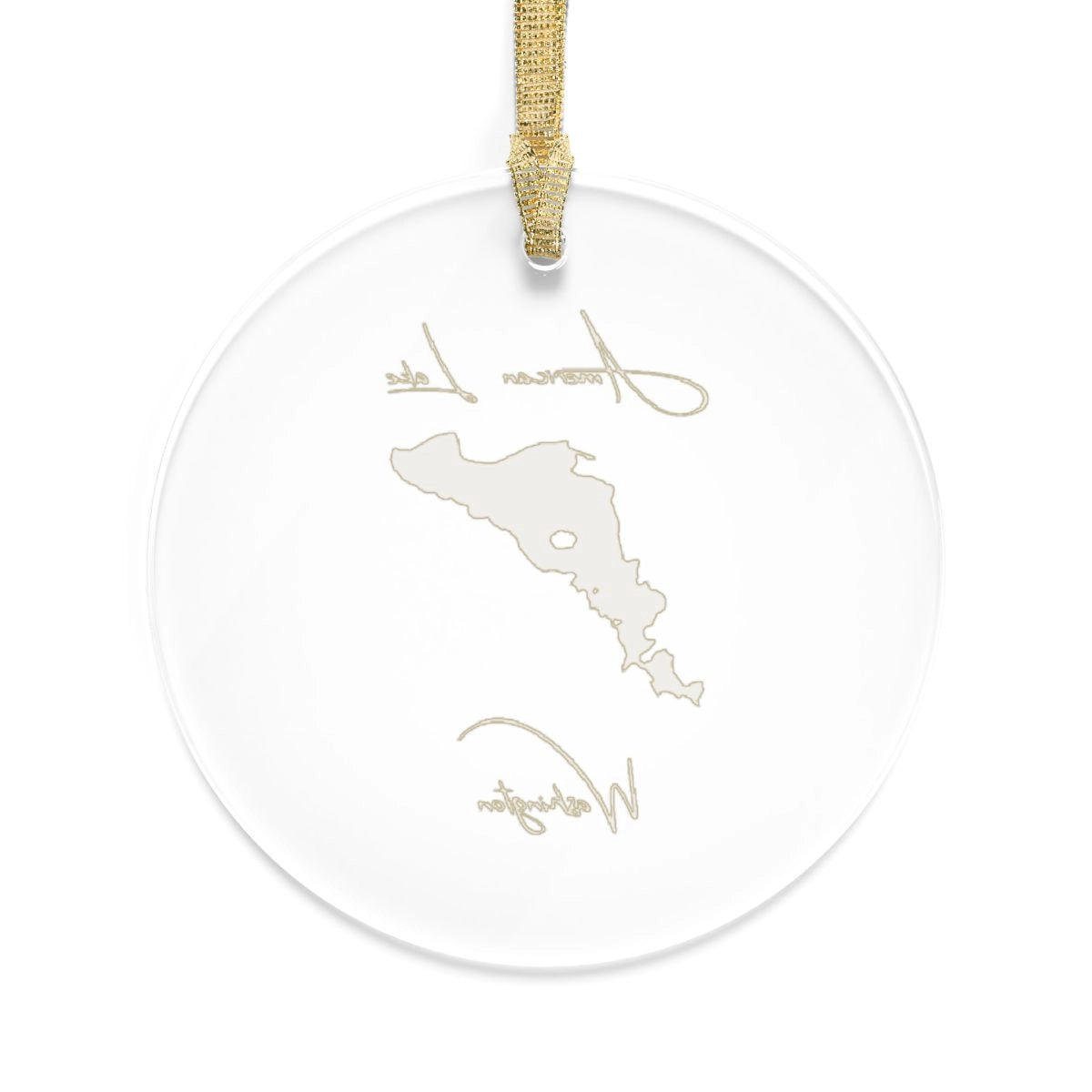 Washington American Lake Tree Ornament other position view from back round.webp