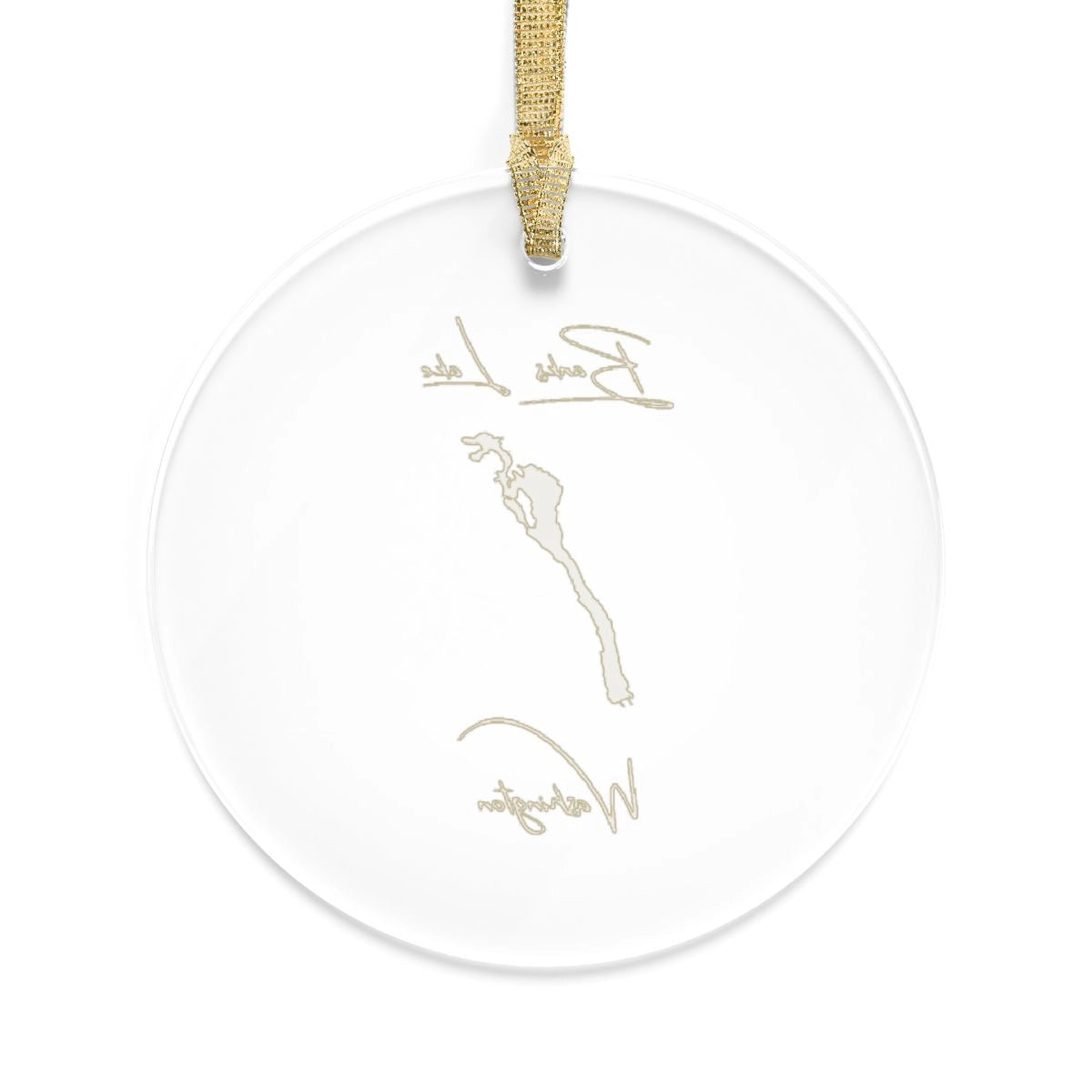 Washington Banks Lake Tree Ornament other position view from back round.webp