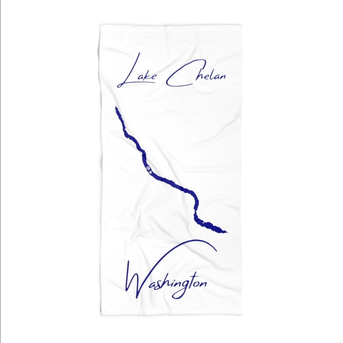 Washington Lake Chelan Beach Towel front position view from front 36 x 72.webp