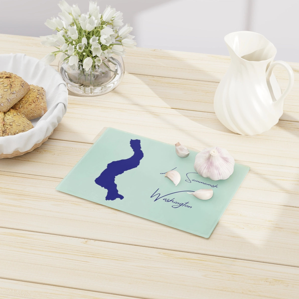 Washington Lake Sammamish Cutting Board other position view from context-1 small.webp