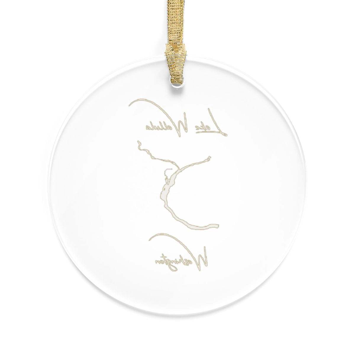 Washington Lake Wallula Tree Ornament other position view from back round.webp