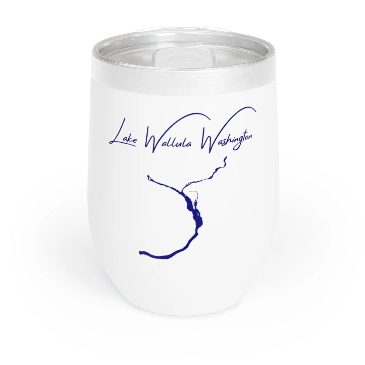 Washington Lake Wallula Wine Tumbler front position view from front white.webp