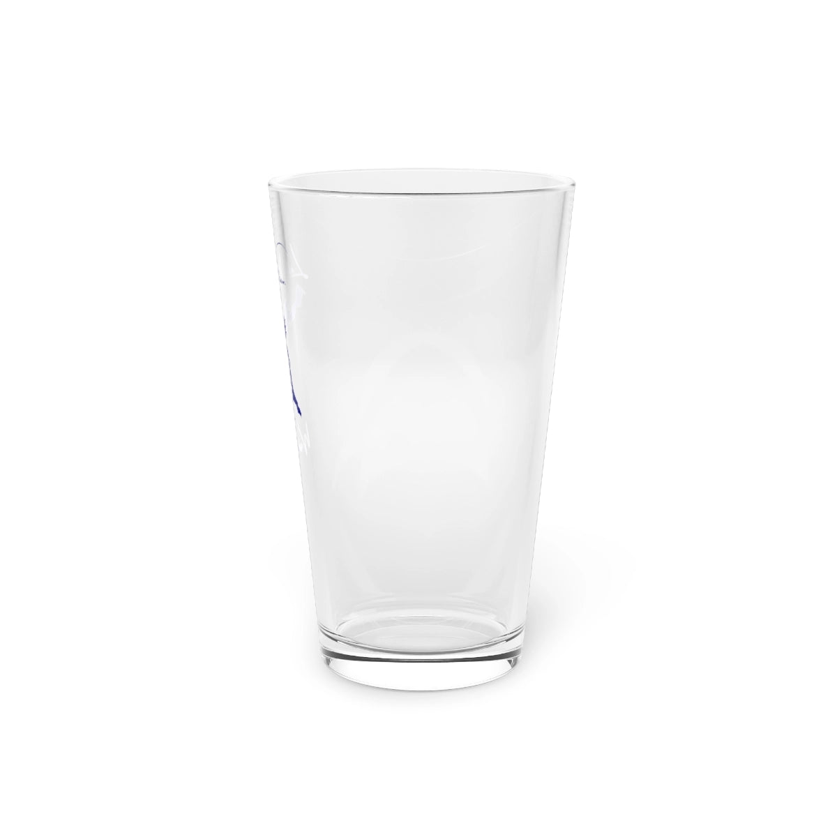 Washington Lake Whatcom 16oz Pint Glass front position view from right 16oz.webp