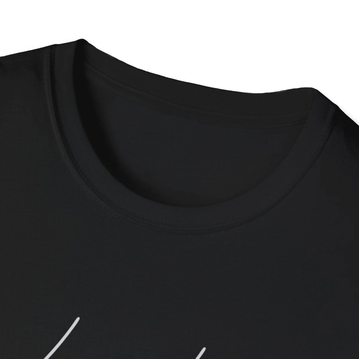 Washington Long Lake T-shirt other position view from front-collar-closeup black.webp
