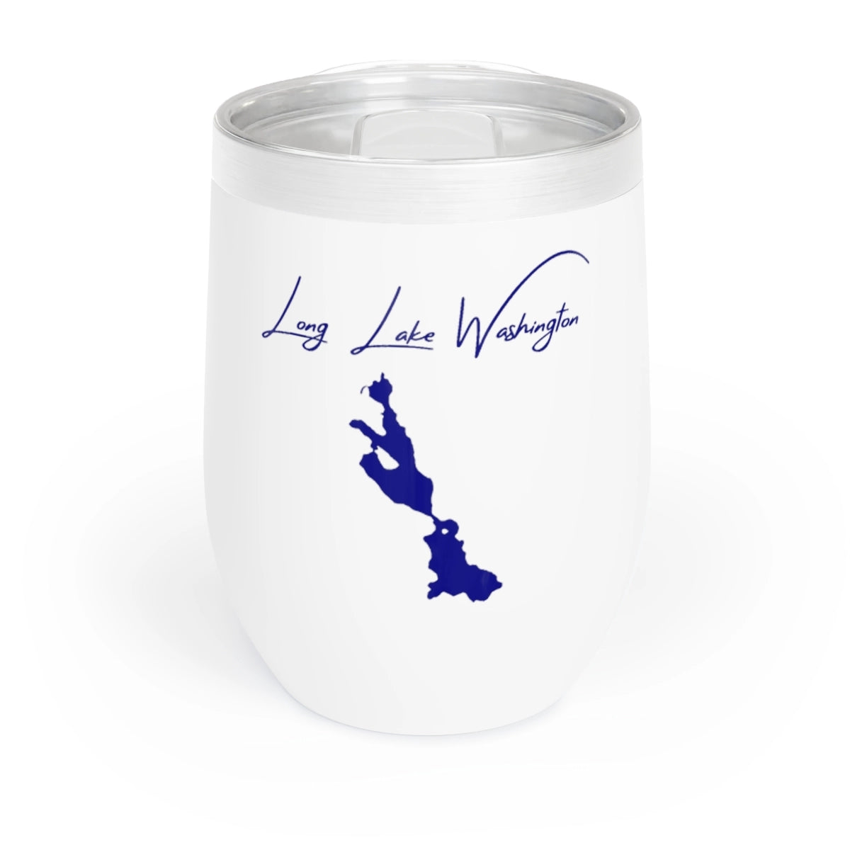 Washington Long Lake Wine Tumbler front position view from front white.webp