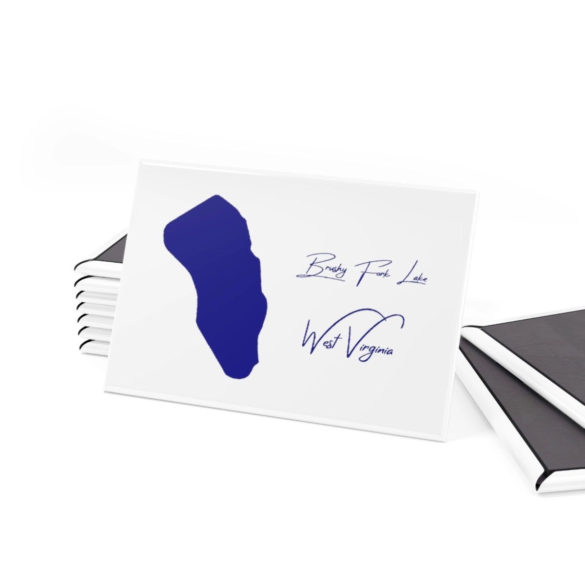 West Virginia Brushy Fork Lake Magnet front position view from set 2 x 3.webp