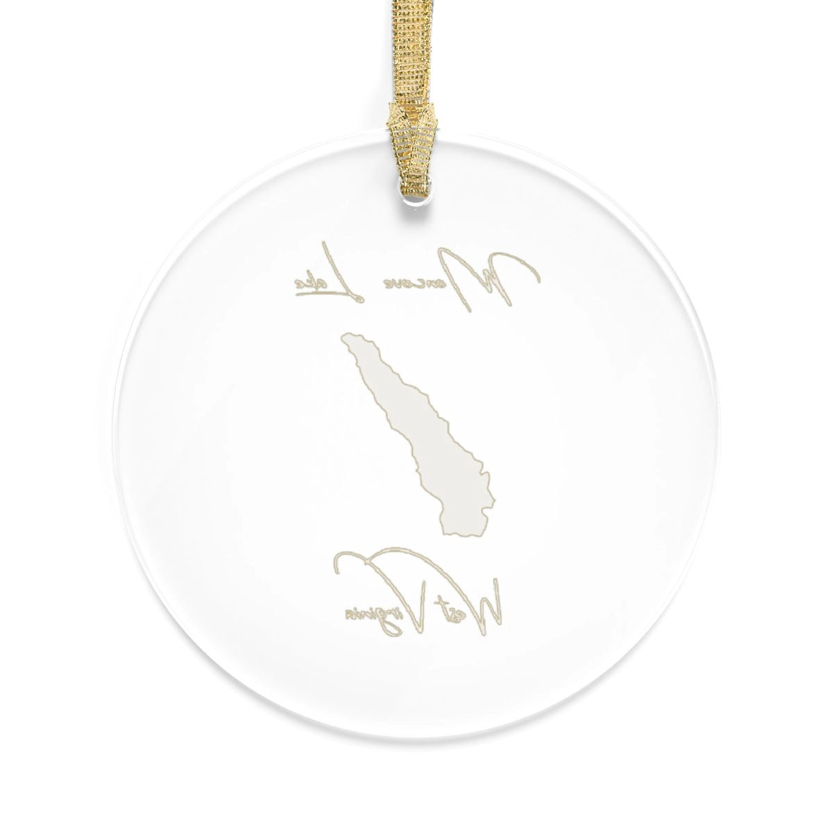 West Virginia Moncove Lake Tree Ornament other position view from back round.webp