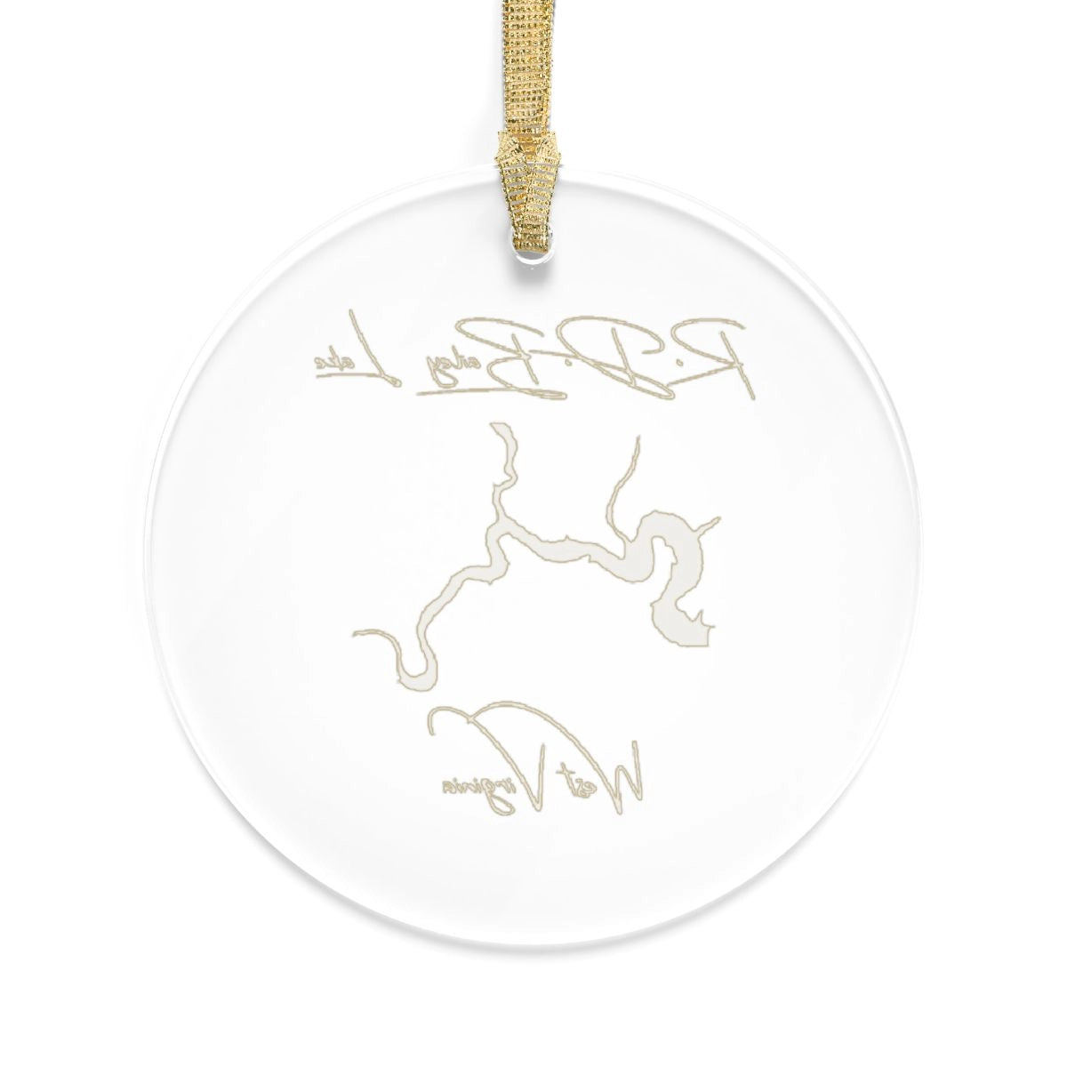 West Virginia R.D. Bailey Lake Tree Ornament other position view from back round.webp