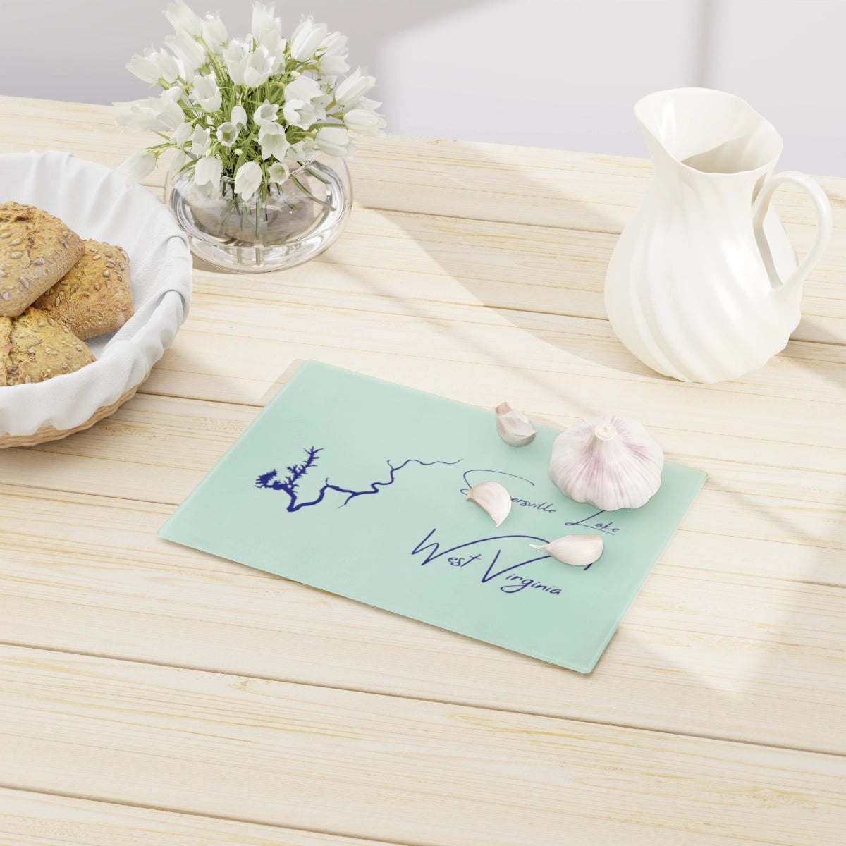 West Virginia Summersville Lake Cutting Board other position view from context-1 small.webp