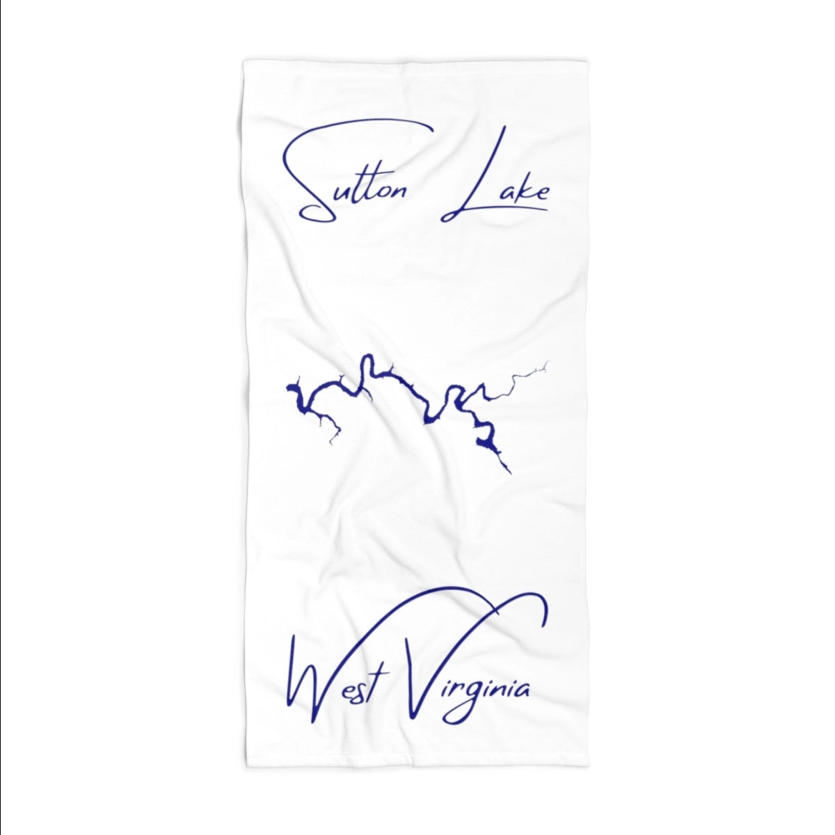 West Virginia Sutton Lake Beach Towel front position view from front 36 x 72.webp