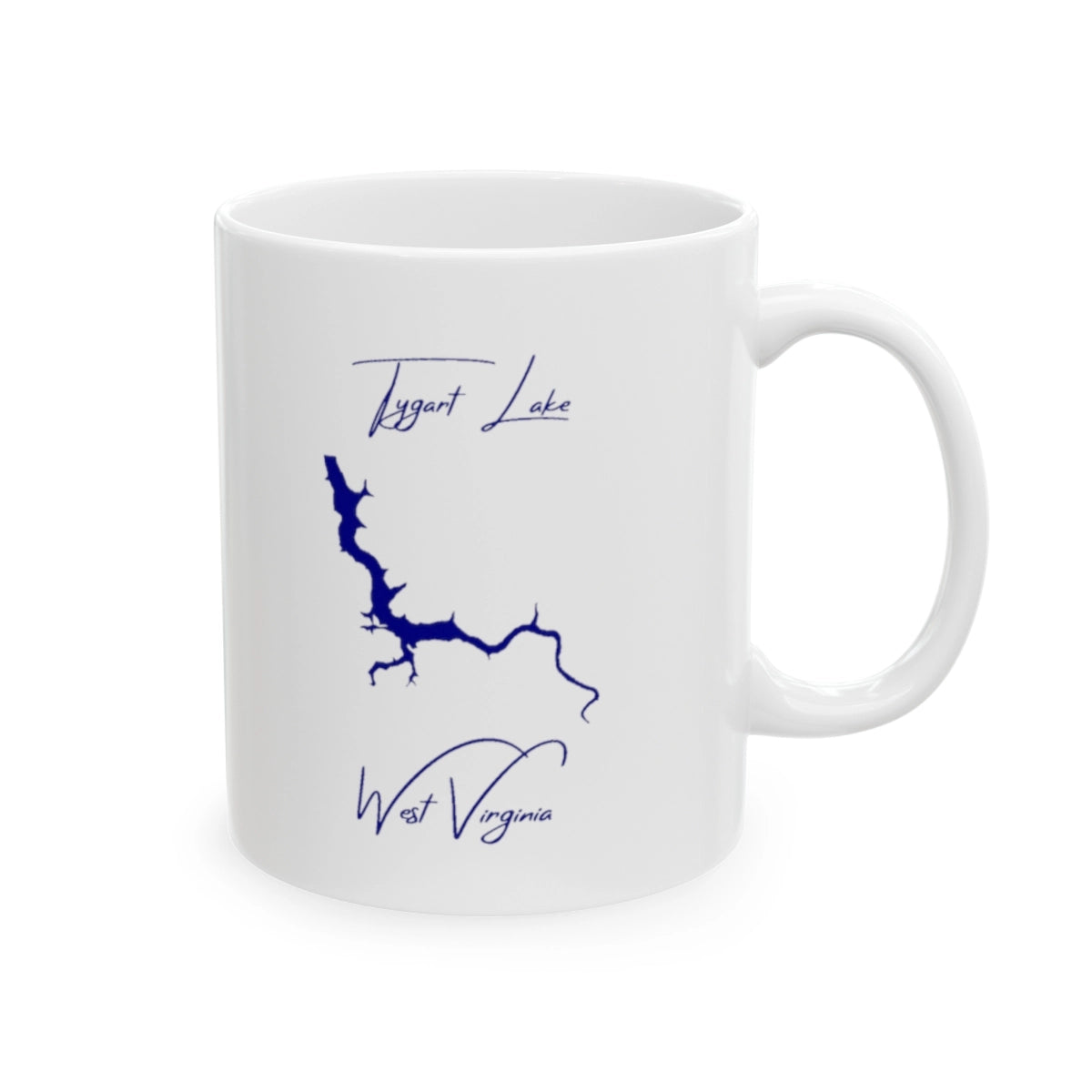 West Virginia Tygart Lake Ceramic Mug other position view from right 11oz.webp