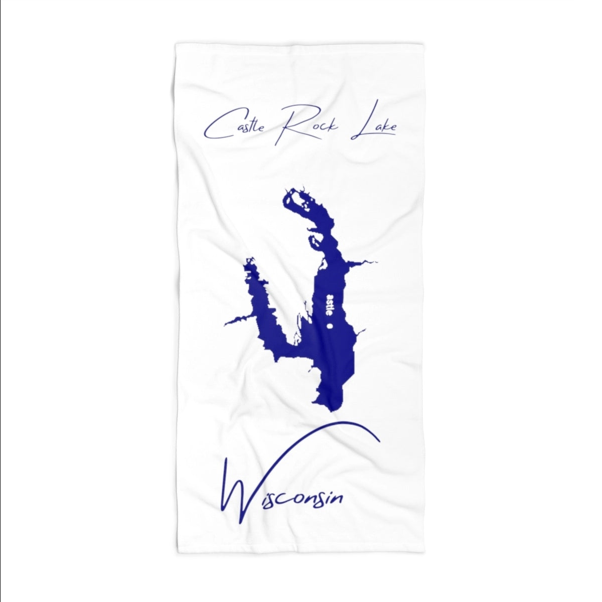 Wisconsin Castle Rock Lake Beach Towel front position view from front 36 x 72.webp