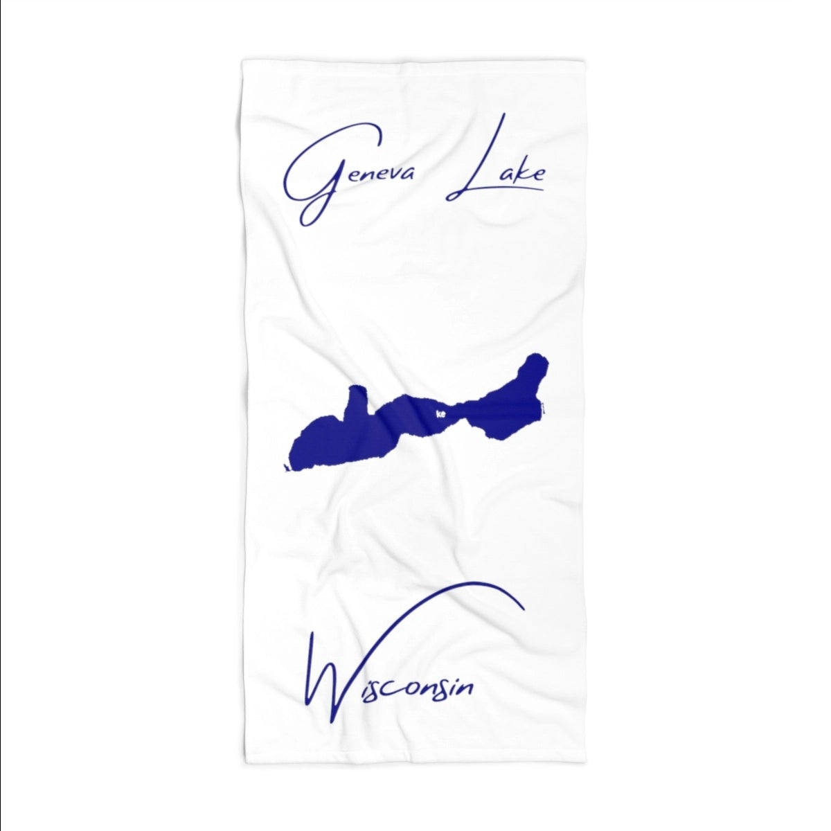 Wisconsin Geneva Lake Beach Towel front position view from front 36 x 72.webp