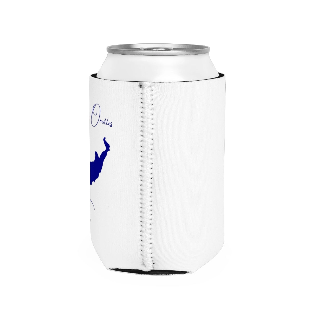 Wisconsin Lac Courte Oreilles Can Koozie all position view from right white.webp