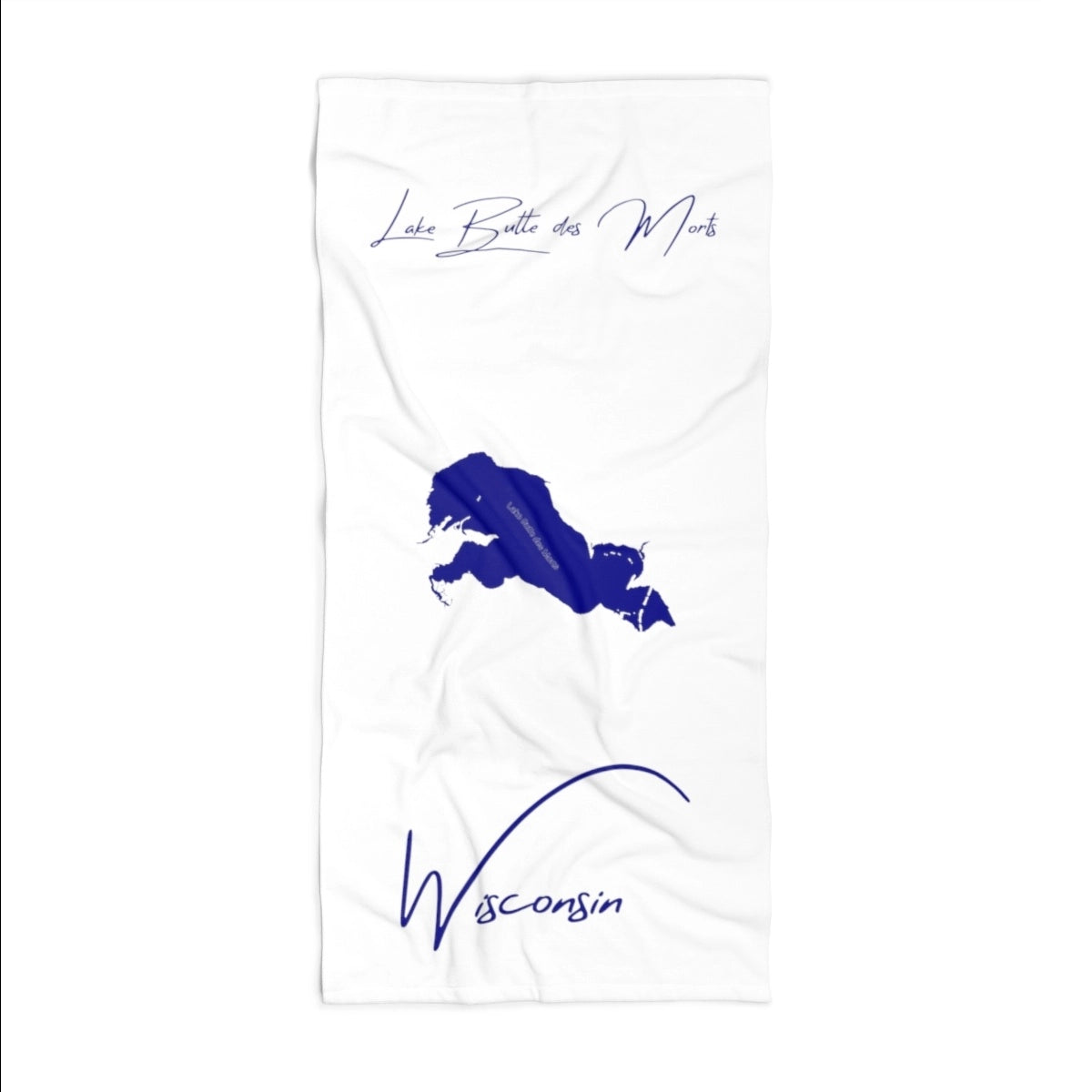Wisconsin Lake Butte des Morts Beach Towel front position view from front 36 x 72.webp