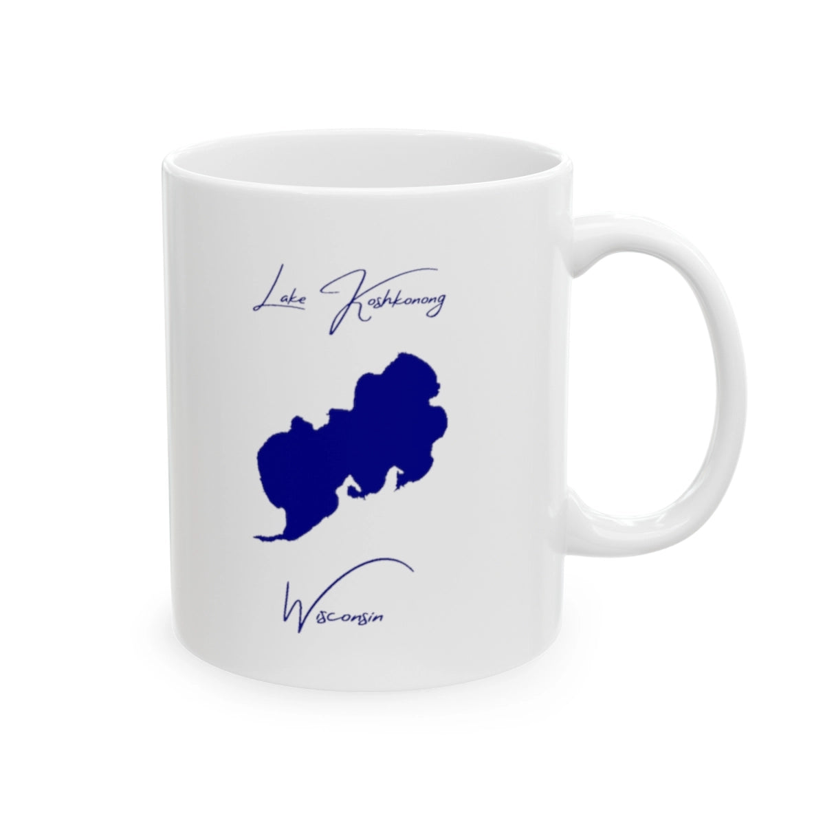 Wisconsin Lake Koshkonong Ceramic Mug other position view from right 11oz.webp
