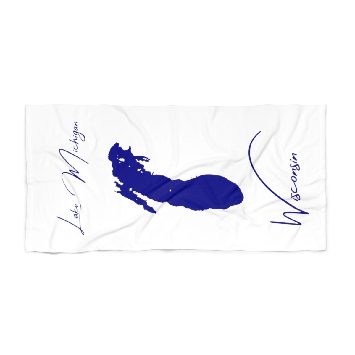 Wisconsin Lake Michigan Beach Towel front position view from front 36 x 72.webp