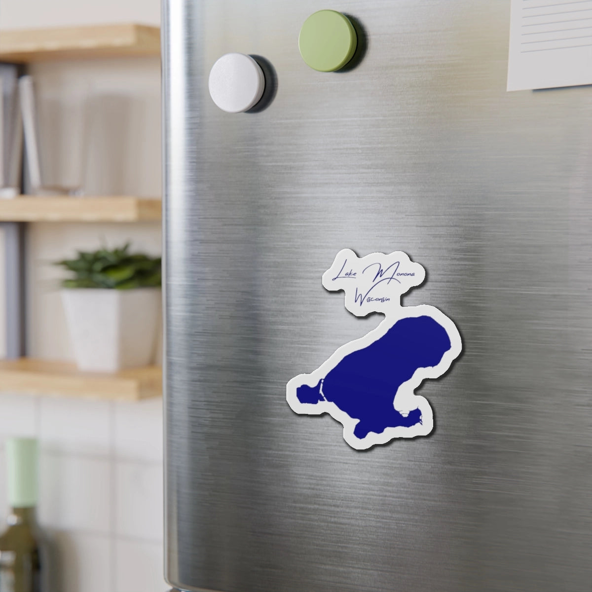 Wisconsin Lake Monona Die Cut Magnet front position view from context-2 4 x 4.webp