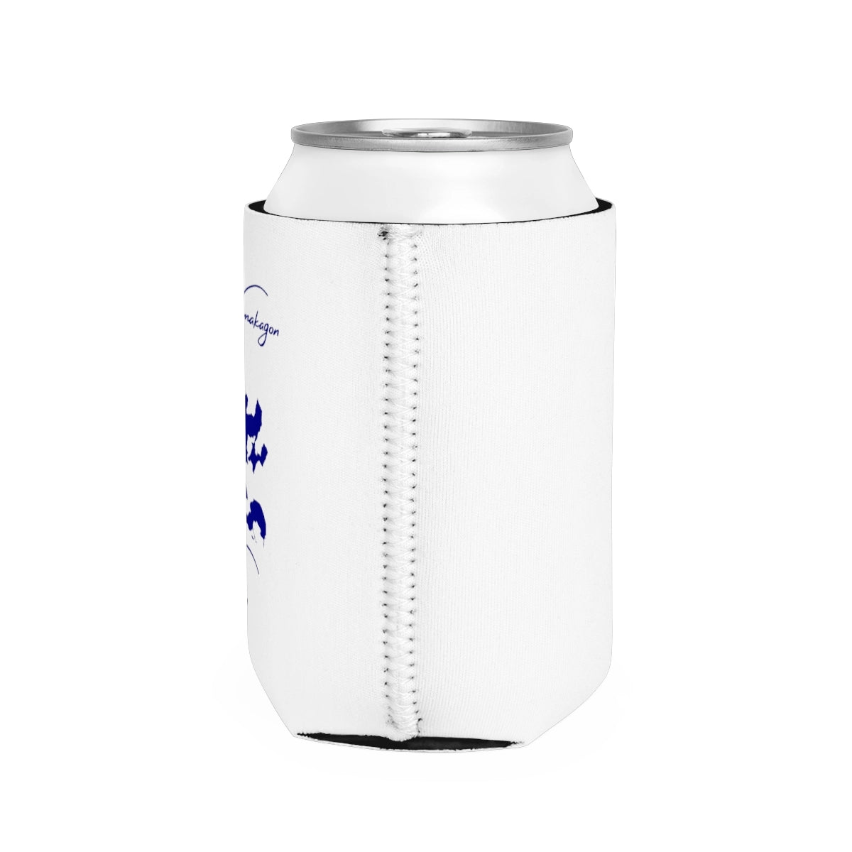 Wisconsin Lake Namakagon Can Koozie all position view from right white.webp