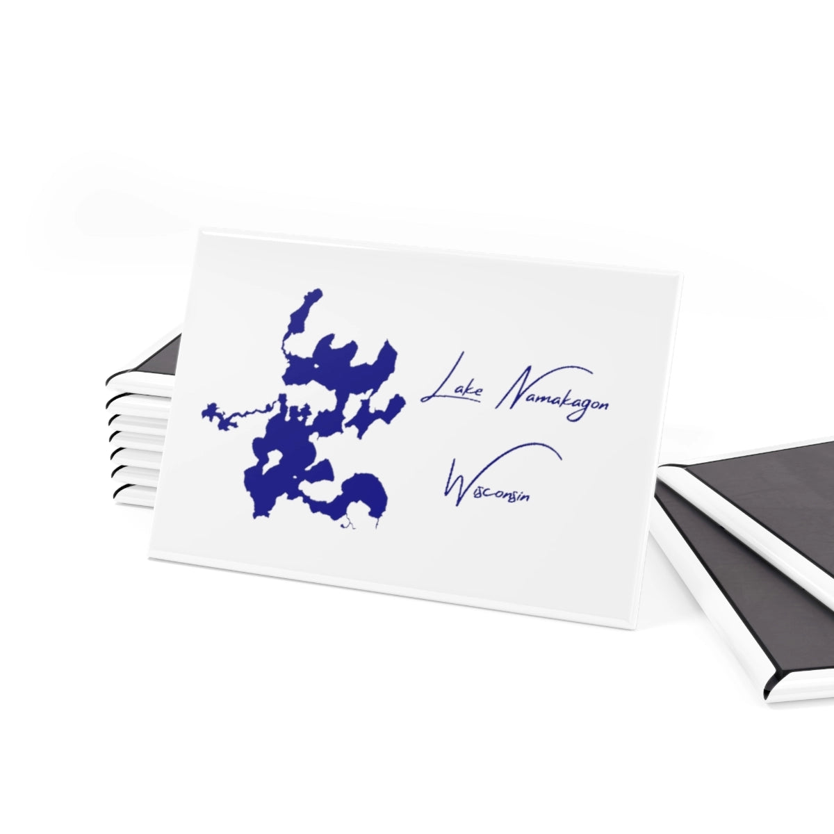 Wisconsin Lake Namakagon Magnet front position view from set 2 x 3.webp