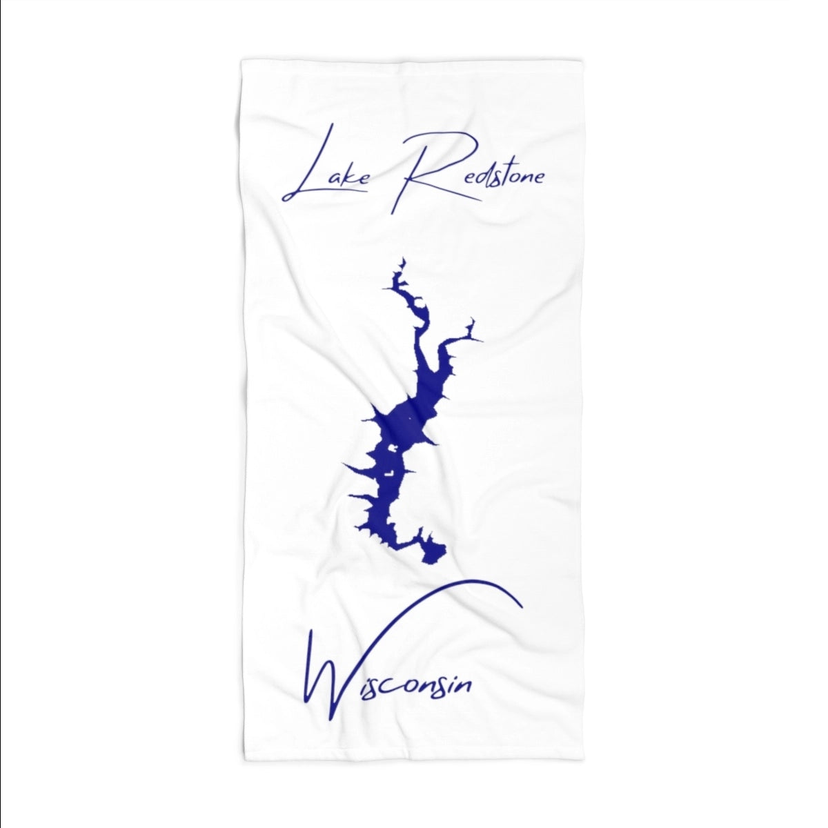 Wisconsin Lake Redstone Beach Towel front position view from front 36 x 72.webp