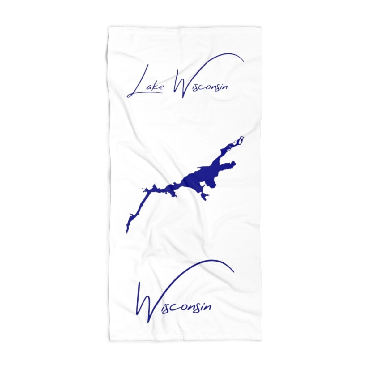 Wisconsin Lake Wisconsin Beach Towel front position view from front 36 x 72.webp