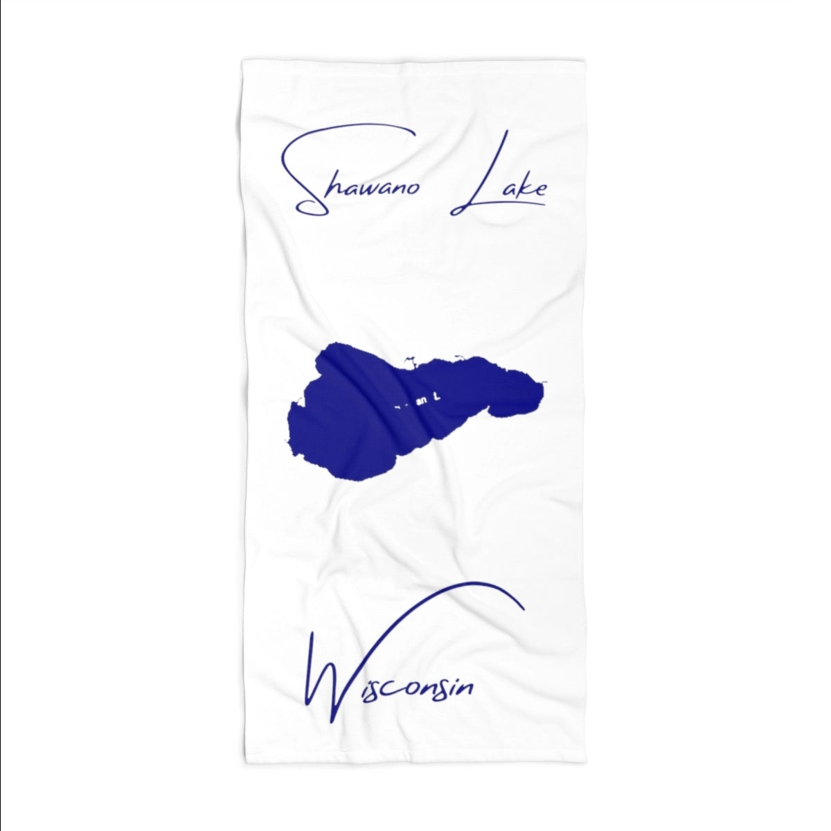 Wisconsin Shawano Lake Beach Towel front position view from front 36 x 72.webp