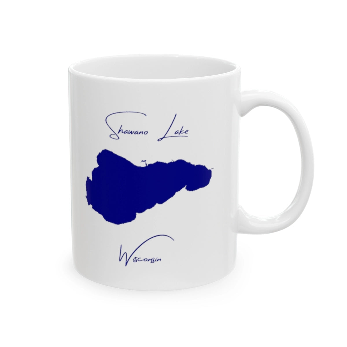 Wisconsin Shawano Lake Ceramic Mug other position view from right 11oz.webp