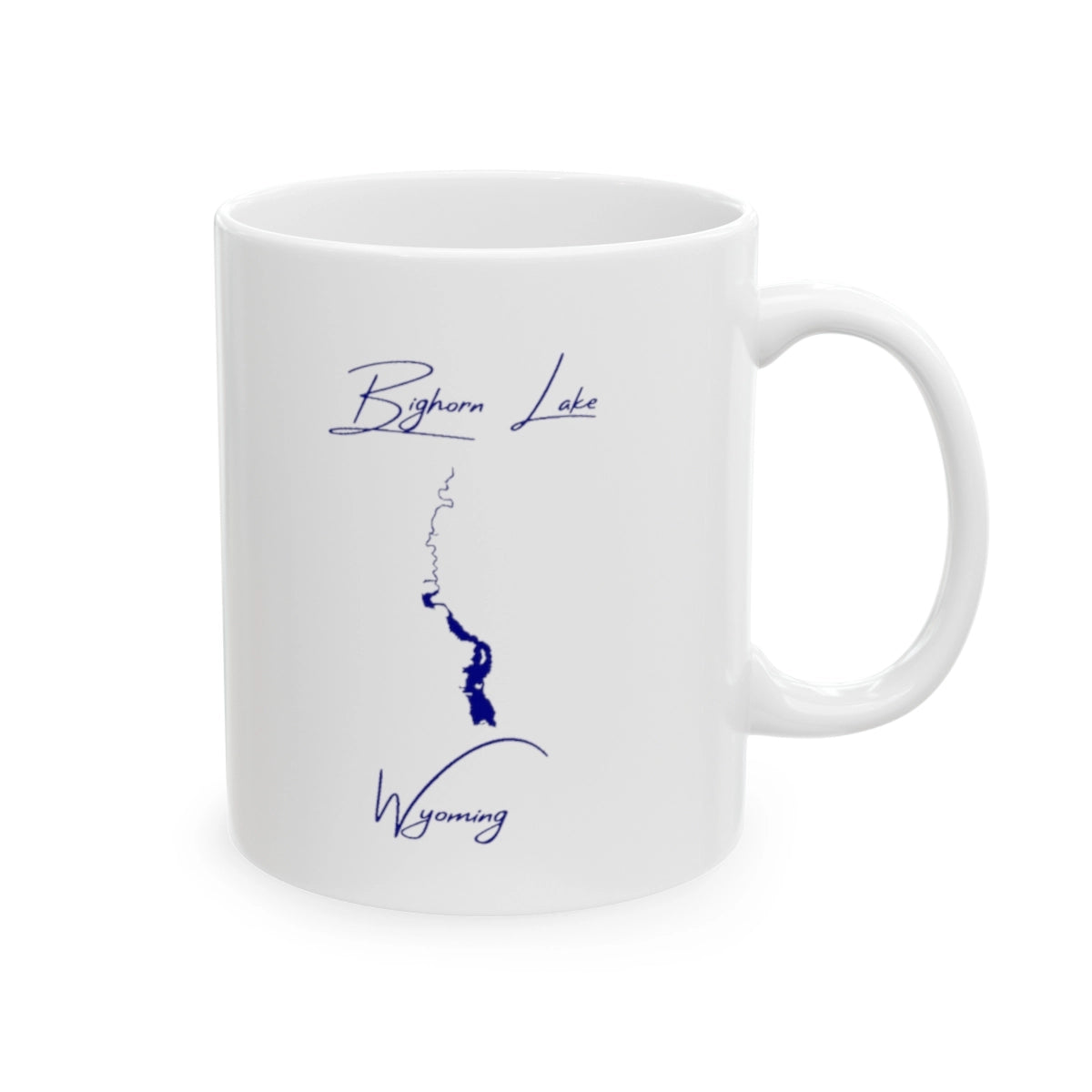 Wyoming Bighorn Lake Ceramic Mug other position view from right 11oz.webp