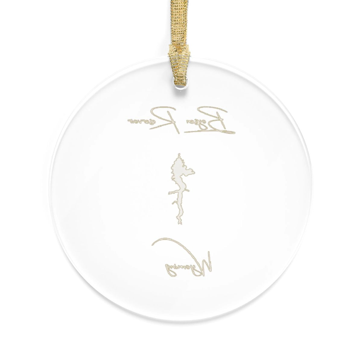 Wyoming Boysen Reservoir Tree Ornament other position view from back round.webp