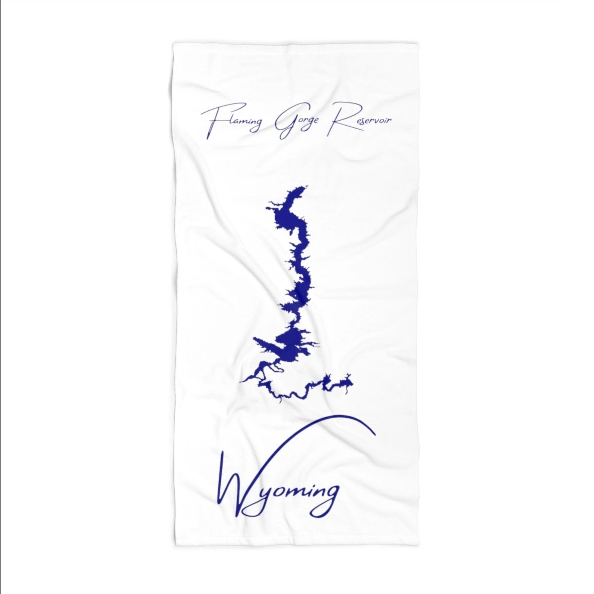 Wyoming Flaming Gorge Reservoir Beach Towel front position view from front 36 x 72.webp