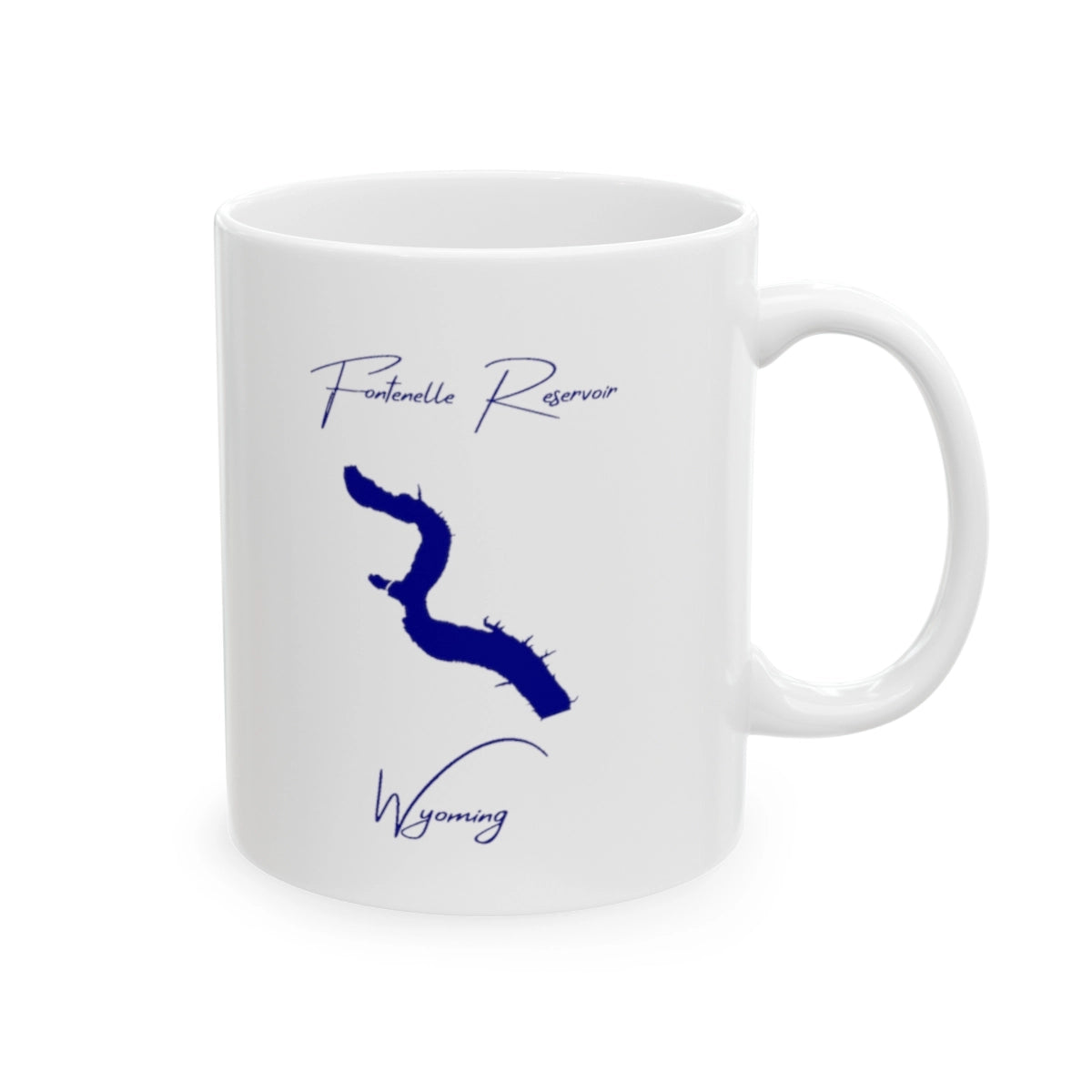 Wyoming Fontenelle Reservoir Ceramic Mug other position view from right 11oz.webp