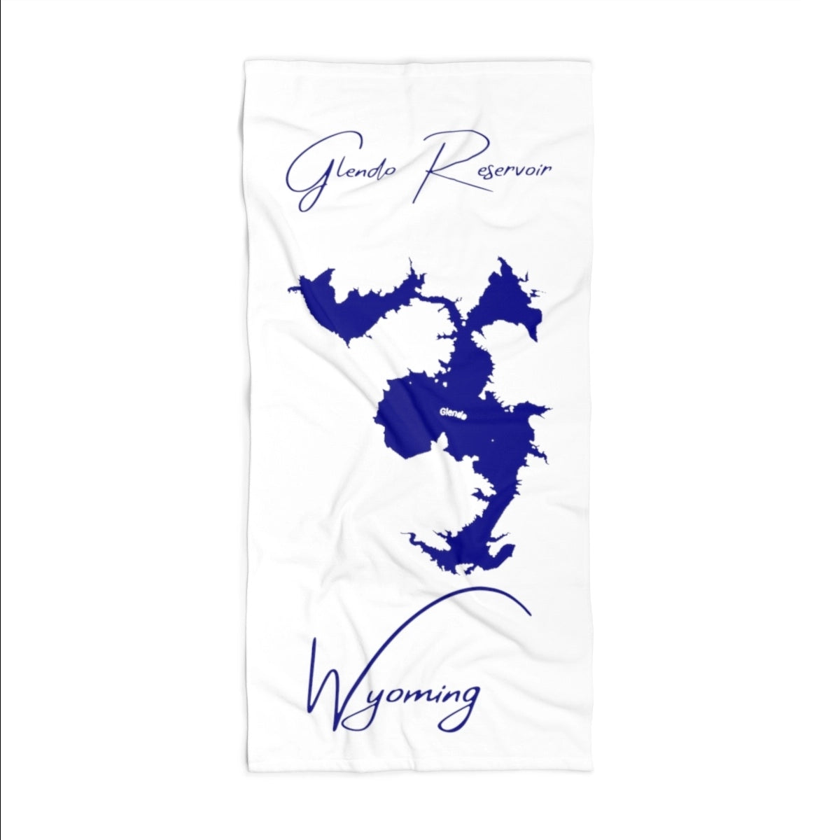 Wyoming Glendo Reservoir Beach Towel front position view from front 36 x 72.webp